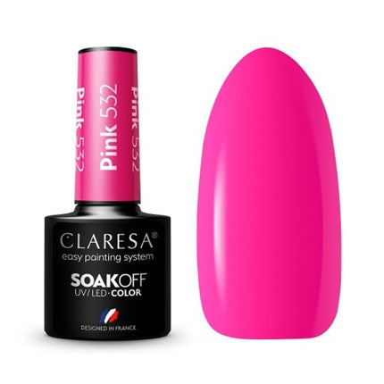 Lac de unghii semipermanent Claresa, Pink 532, 5ml