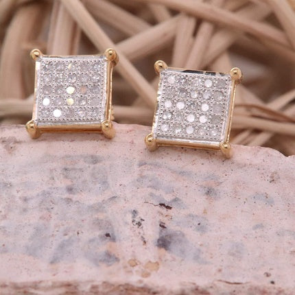 Cercei, Aur, Pătrați, Cristale