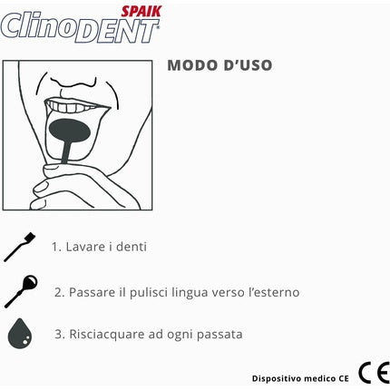Curățitor limbă, Fimo Clinodent SPAIK, Verde
