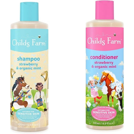 Set Îngrijire Păr, Childs Farm, căpșuni și mentă organică 500ml