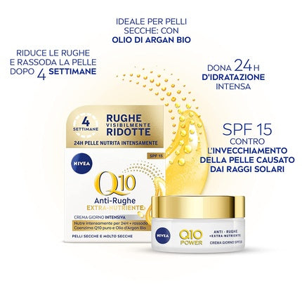 Cremă față, Nivea Q10, anti-rid, piele uscată