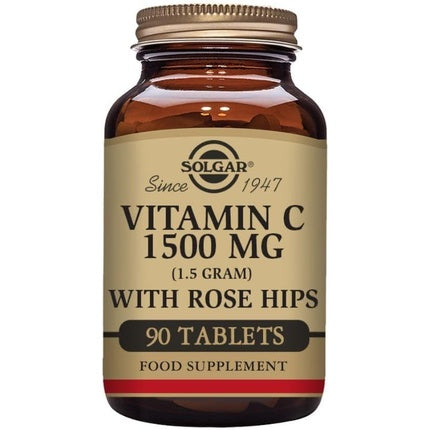 Vitamina C, Solgar, 1500mg cu măceșe, 90 tablete