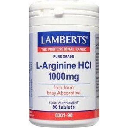 Supliment L-Arginine, Lamberts, 1000mg, 90 tablete