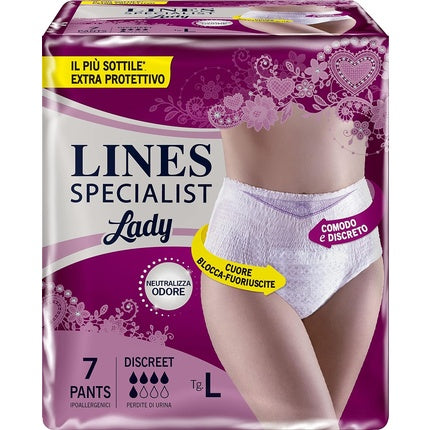 Pantaloni absorbanti Lines Discreet, 7 bucati, marimea L