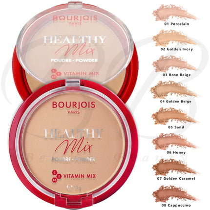 Pudră față Bourjois Healthy Mix, anti-oboseală, bej