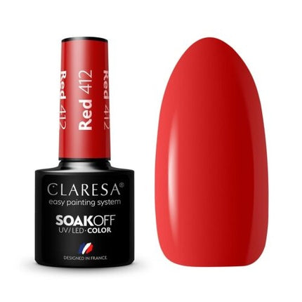 Ojă UV, Claresa, 412 Red, 5ml