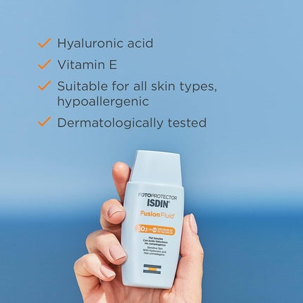 Cremă pentru față, ISDIN, Fusion Fluid SPF 50+, 50ml