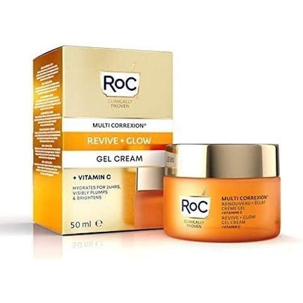 Crema Gel Anti-Aging, RoC, Multi Correction Revive + Glow, 50ml
