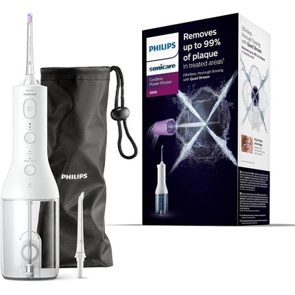 Irigator bucal, Philips, Sonicare Wireless Power Flosser 3000, alb