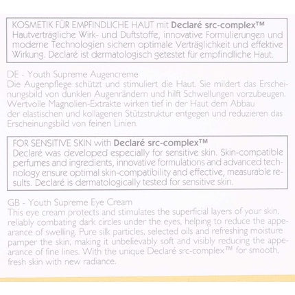 Cremă contur ochi, Declaré, Youth Supreme, auriu