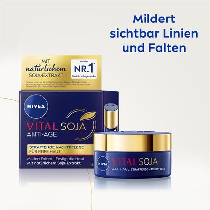 Cremă noapte, Nivea, Vital Soja, anti-age, 50ml