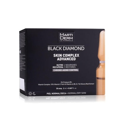 Ser antirid Martiderm Black Diamond, ten uscat/normal, 30 fiole 2ml