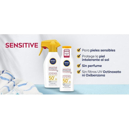 Lapte protecție solară, Nivea, Sensitive SPF50+, 200ml
