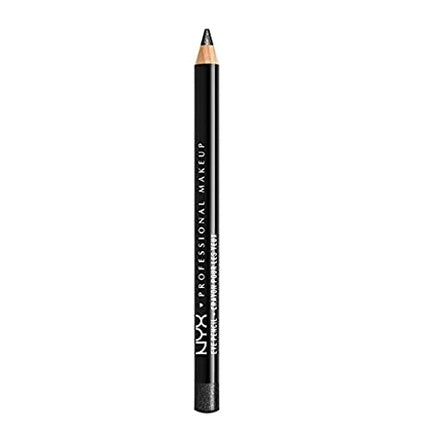 Creion contur ochi, NYX, Slim Eye Liner, negru cu sclipici