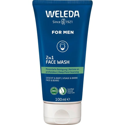 Gel demachiant bărbați, Weleda, 2in1, 100ml