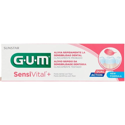 Pastă de dinți, Gum, Sensivital+, fluor, 75 ml