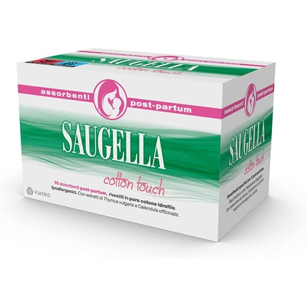 Absorbante post-partum Saugella, Cotton Touch, alb, 10 bucati