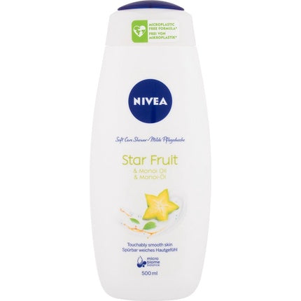 Gel de duș Nivea, Care & Starfruit, 500ml, alb