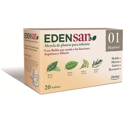 Infuzie hepatic-biliară, Dietisa Edensan 01, 20 unități
