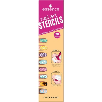 Șabloane Unghii, Essence, 28 Bucăți, Multicolor