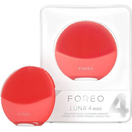 Perie curatare faciala, Foreo LUNA 4 Mini, coral