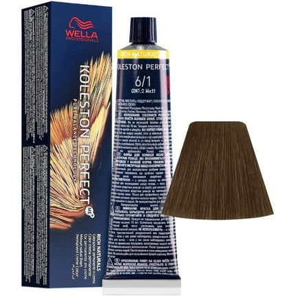 Vopsea Permanentă Păr, Wella, Koleston Perfect ME+ 6/1 Blond Închis Cenușiu, 60ml