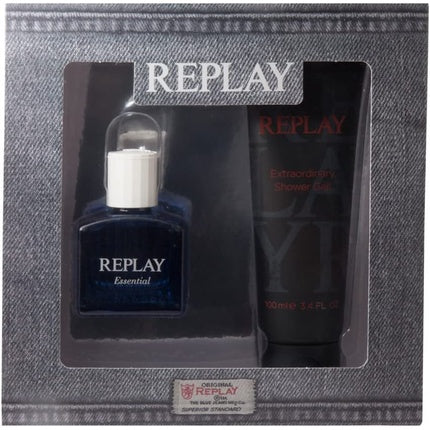 Set cadou, Replay, Essential for Him, 30ml EDT + 100ml gel de duş