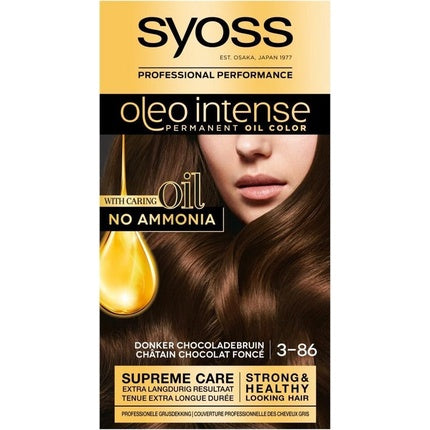 Vopsea de păr, Syoss, Oleo Intense 3-86 Chocolate Brown, fără amoniac
