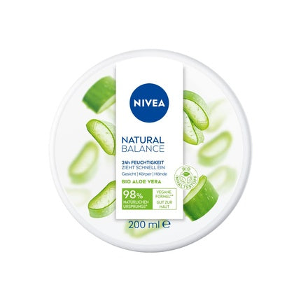 Cremă corp Nivea Natural Balance Aloe Vera, 200 ml