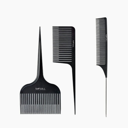 Piepteni Balayage, Bifull, Negru, Set 3 piese