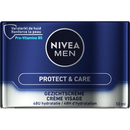 Cremă de zi, Nivea Men, Protect & Care, albastru, 50ml