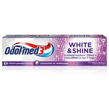 Pasta de dinți, Odol-Med 3, White & Shine, 75 ml