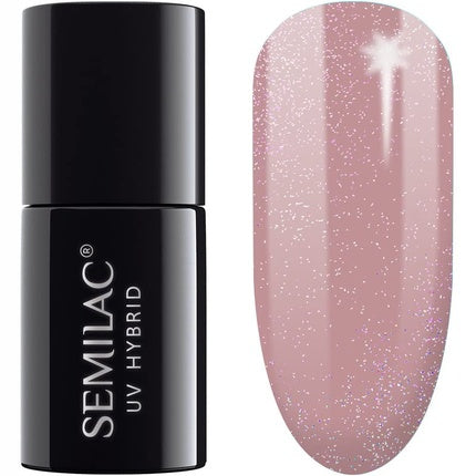 Lac de unghii, Semilac, Shimmer Dust Brown, 7ml