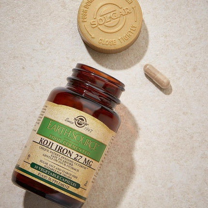 Supliment Mineral, Solgar, Koji Iron, 27mg, 30 Tablete