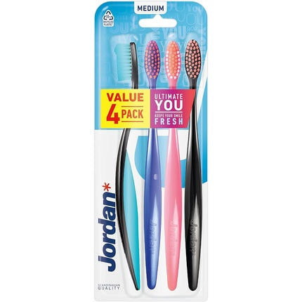Periuță de dinți, Jordan Ultimate You, mediu, 4 bucăți