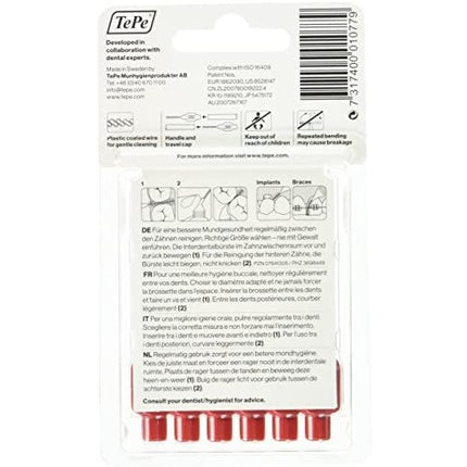 Periuțe interdentare, TePe, 0.5mm, roșu