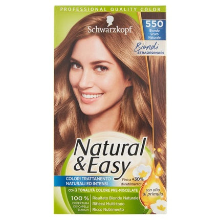 Vopsea de păr, Schwarzkopf, Natural & Easy 550, blond închis
