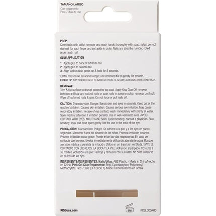 Unghii False, Kiss, Classy Nails, roz pal, forma cosciug, lungi