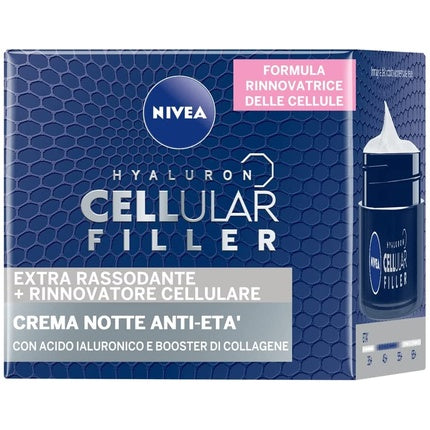 Cremă de noapte anti-îmbătrânire, Nivea Hyaluron Cellular Filler, 50ml
