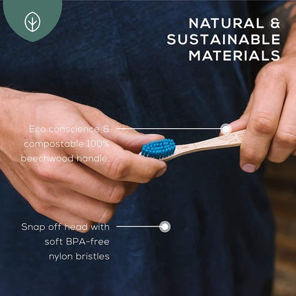 Periuță de dinți Georganics, Beech, duritate tare