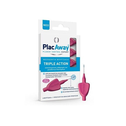 Periuțe interdentare, Plac Away, set 6 bucăți, multicolor