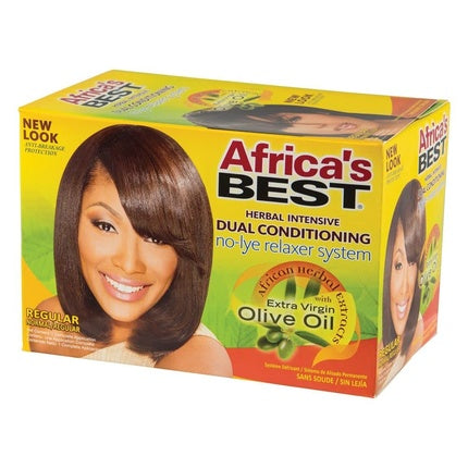 Kit Îndreptare Păr, Africa's Best, Dual Conditioning, ulei extravirgin