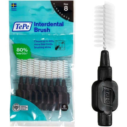 Periuțe interdentare, TePe, Original, mărimea 8, culoare negru