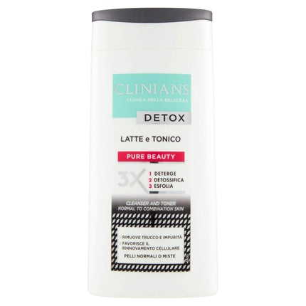 Lapte demachiant si tonic, Clinians, 2in1, acid mandelic, 200ml