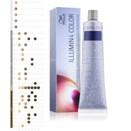 Vopsea permanentă, Wella, Illumina Color, blond închis arămiu auriu