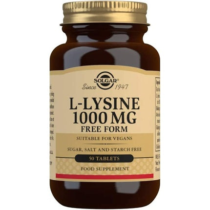 Tablete L-Lysine, Solgar, 1000mg, 50 bucăți