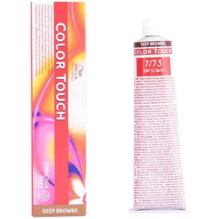 Vopsea par, Wella, Color Touch, Fara amoniac, Deep Brown 7.73, 60ml