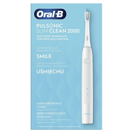 Periuță electrică, Oral-B, Pulsonic Slim Clean 2000, Alb
