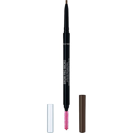Creion pentru sprâncene, Rimmel, Brow Pro Microdefiner 002 Soft Brown, 0.9g