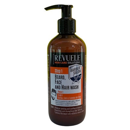Șampon Barba, Față și Păr Revuele Barber 3 în 1, 300ml